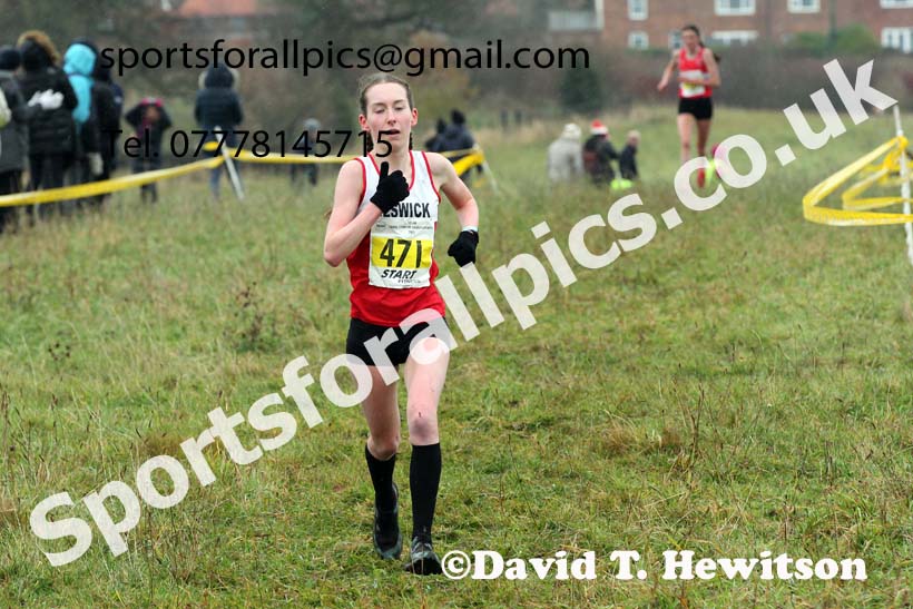 Womens under-17s and under-20s, 2021 North Eastern Cross Country Championships, Sedgefield. Photo: David T. Hewitson/Sports for All Pics